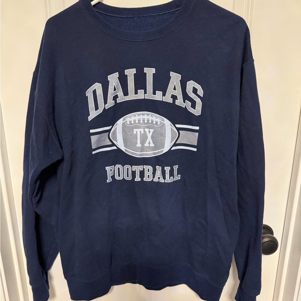 Dallas TX Football Navy Sweatshirt